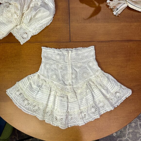 Isabel Marant Blouse & Skirt Set White Floral Eyelet size 34 - Picture 11 of 14